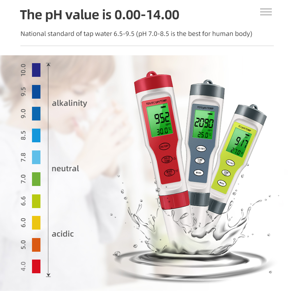 Marine Aquarium Water Analyzer - Digital Water Quality Monitor Tester TDS