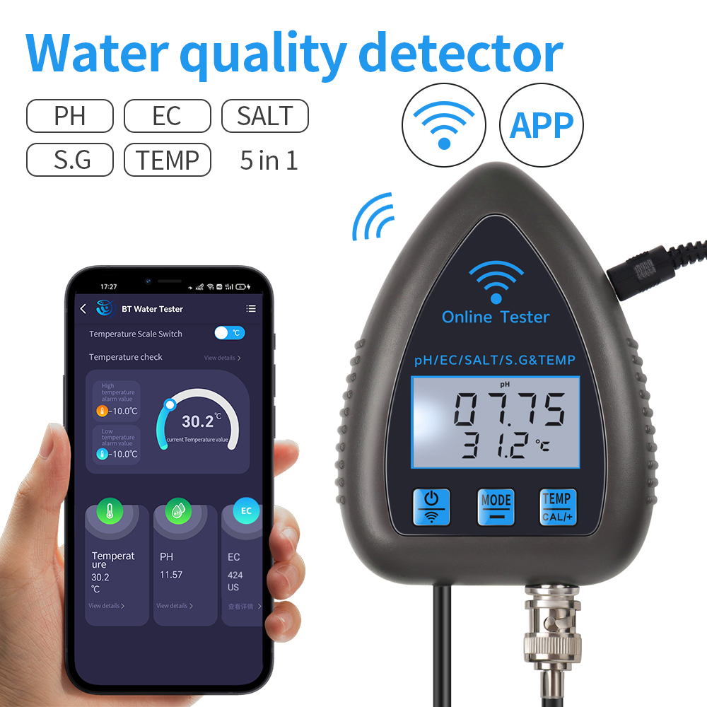 Tuya WiFi 5 in 1 Water Quality - огляд і ціна Marine Aquarium Water Analyzer