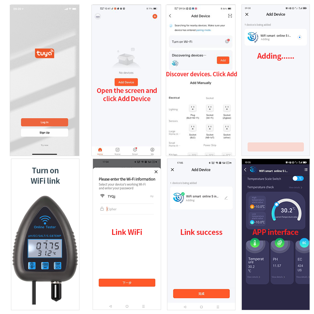 Tuya WiFi 5 in 1 Water Quality - огляд і ціна Marine Aquarium Water Analyzer
