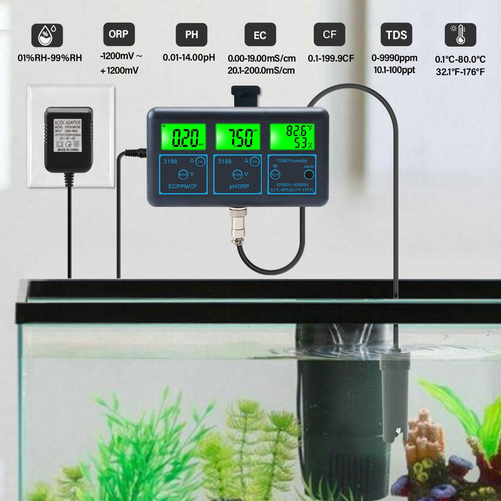 WiFi PH Meter Temp TDS(ppm) EC - огляд і ціна Marine Aquarium Water Analyzer