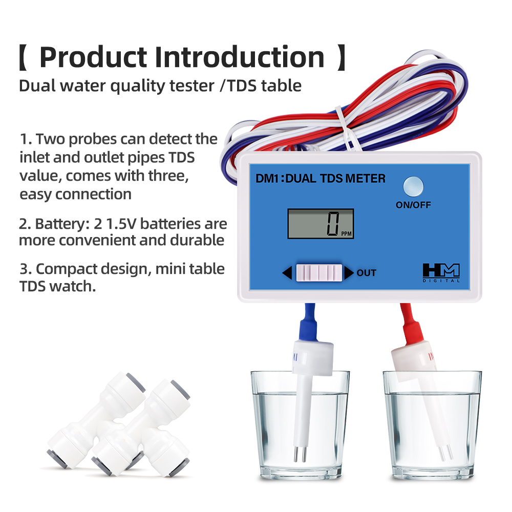 DM1 Dual TDS Water Quality Tes - огляд і ціна Marine Aquarium Water Analyzer