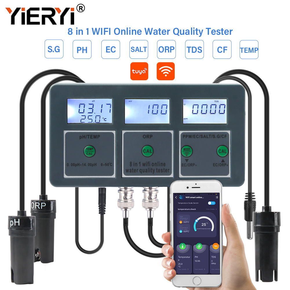 Yieryi WiFi Tuya Smart PH ORP  - огляд і ціна Marine Aquarium Water Analyzer